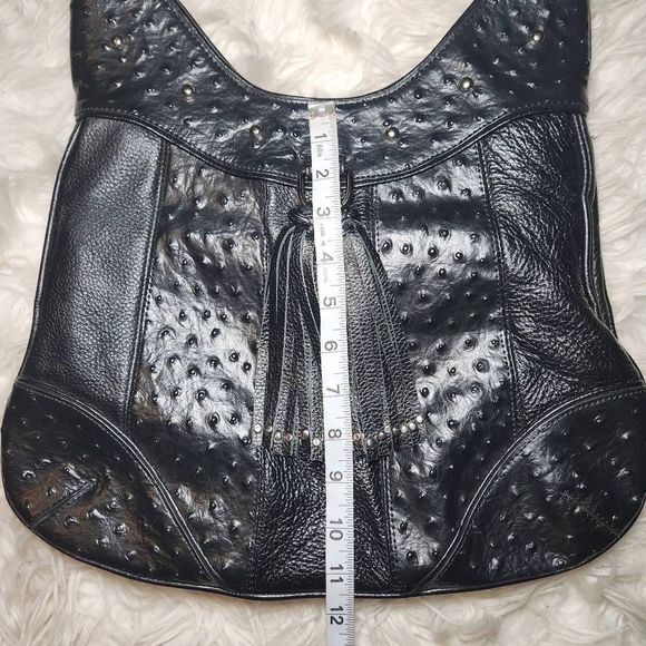 New Isabella Adams Black Leather Purse Handbag - Picture 5 of 13